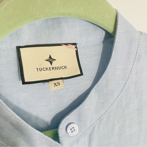 NEW Tuckernuck Lydell Maxi Dress Chambray Linen Breathable Button Front Preppy - Picture 8 of 11